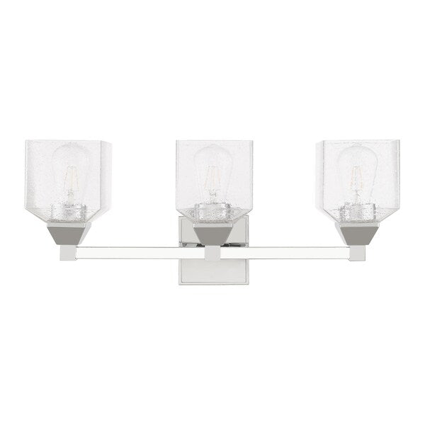 Aragon 3 Light Polished Chrome Bath Vanity