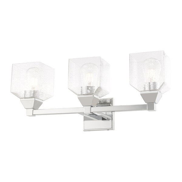 Aragon 3 Light Polished Chrome Bath Vanity