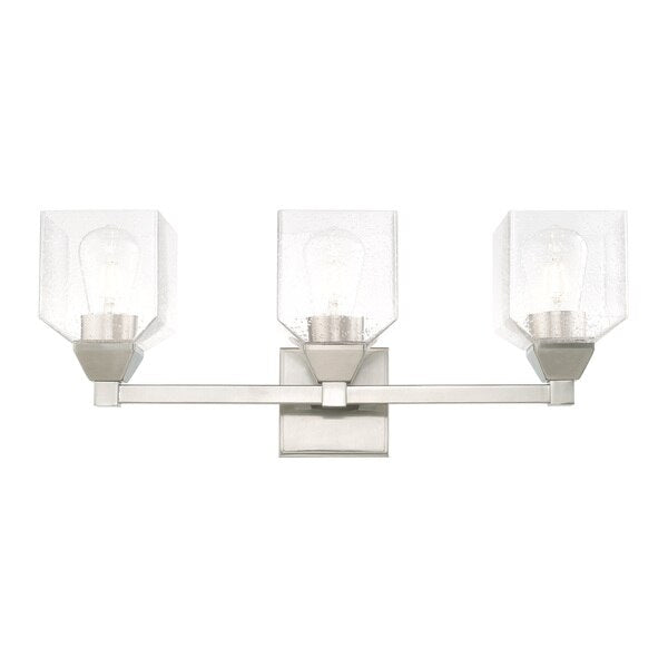 Aragon 3 Light Brushed Nickel Bath Vanity