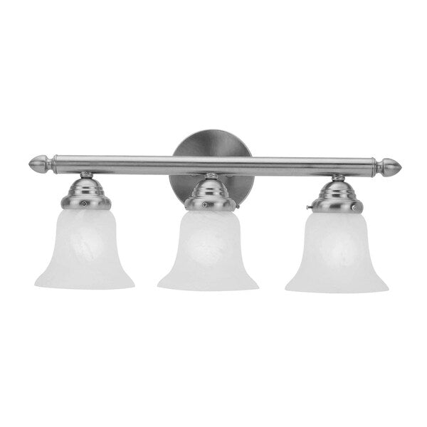 Neptune 3 Light Brushed Nickel Bath Vanity