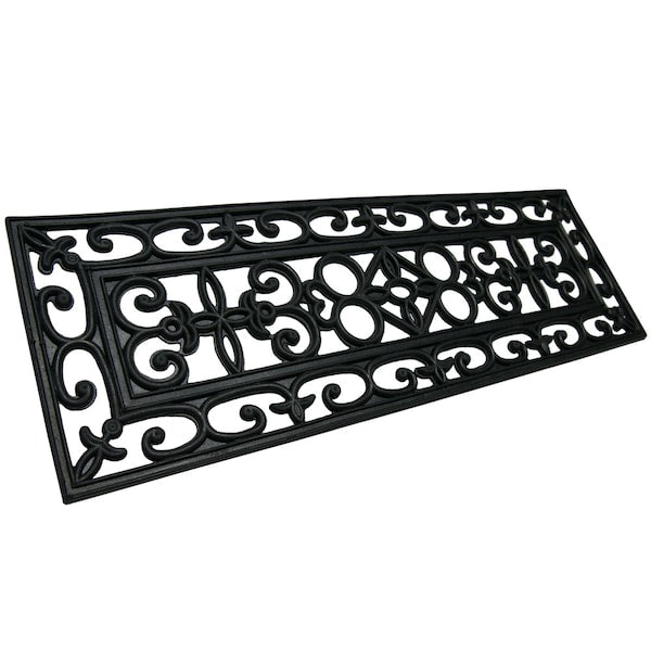 6-Piece Regal Stair Treads Rubber Step Mats, 9.75 by 29.75-Inch, Black