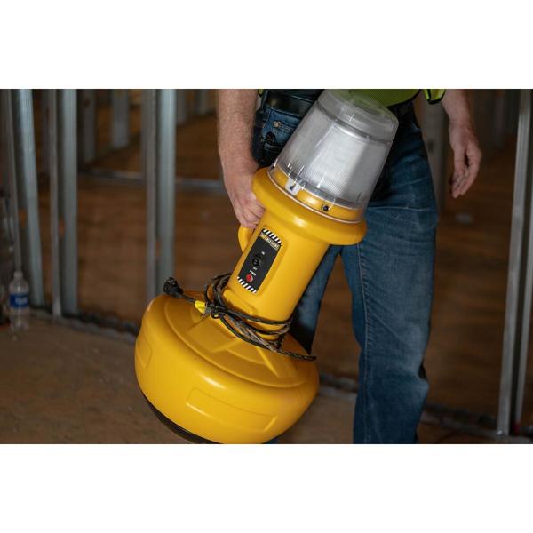 Temporary Job Site Light, 15000 lm, Bk/Yl