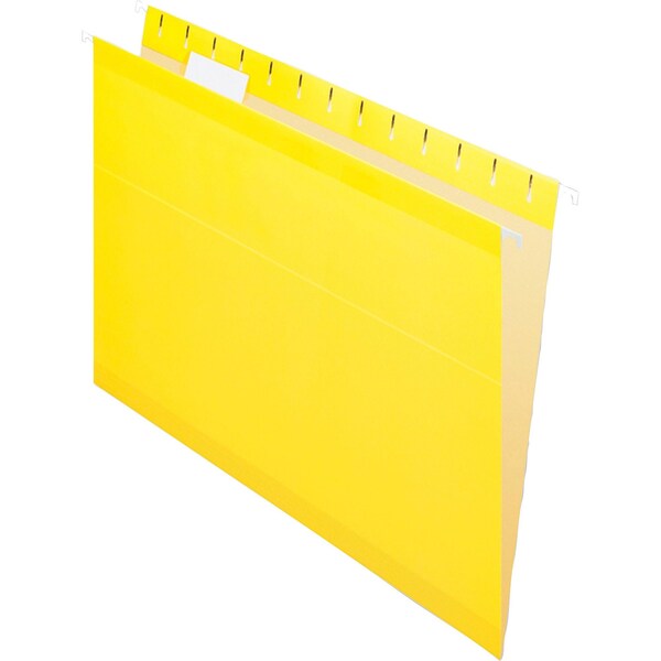 Hanging File Folders, Yellow, PK25