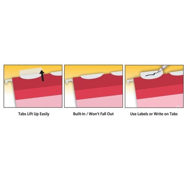 Hanging File Folders, Red, PK25
