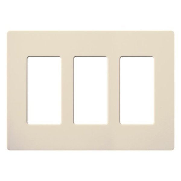 Designer Wall Plates, Number of Gangs: 3 Gloss Finish, Light Almond