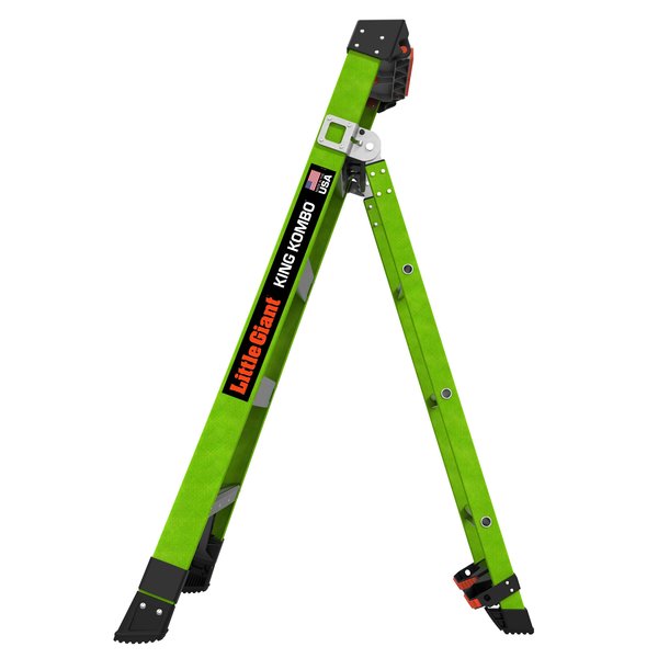FIBERGLASS COMBINATION LADDER, 3-in-1 All-Access Combination Ladder Configuration, 11 ft