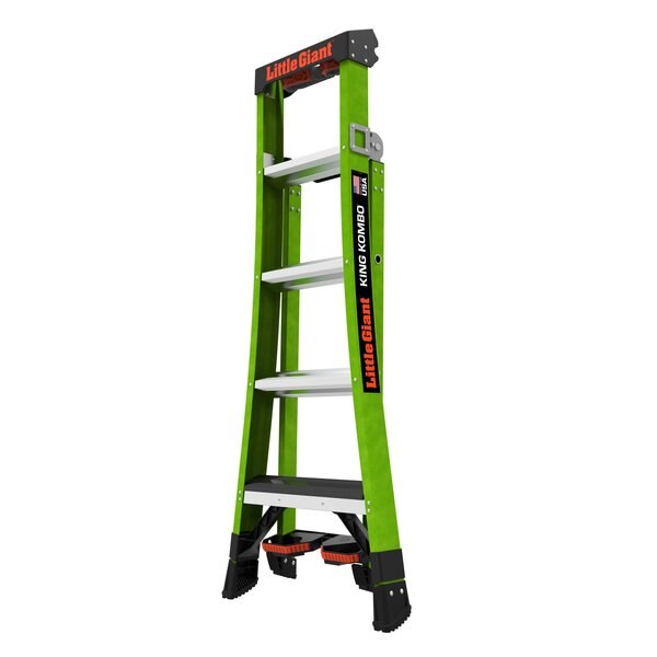 FIBERGLASS COMBINATION LADDER, 3-in-1 All-Access Combination Ladder Configuration, 11 ft