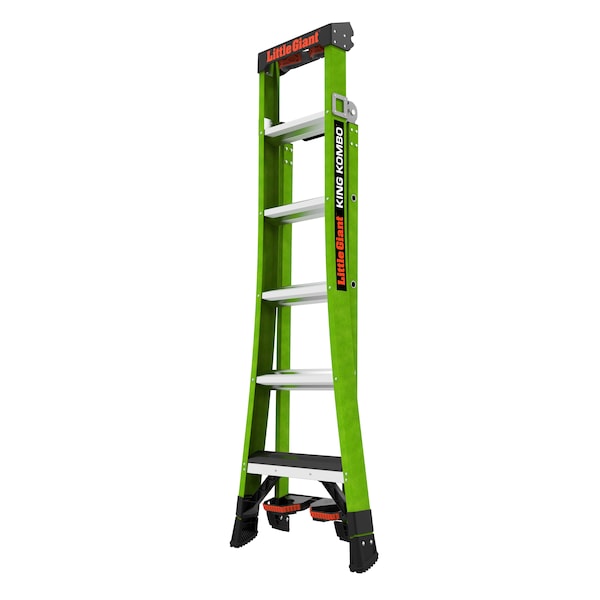 FIBERGLASS COMBINATION LADDER, 3-in-1 All-Access Combination Ladder Configuration, 13 ft