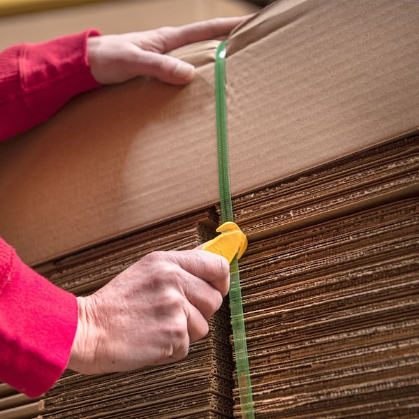 Safety Cutter, 4 5/8 in L, Fixed Blade, Safety Recessed, Contoured Plastic Handle, Yellow, 10 Pack