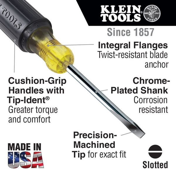 General Purpose Slotted Screwdriver 1/2 in Square