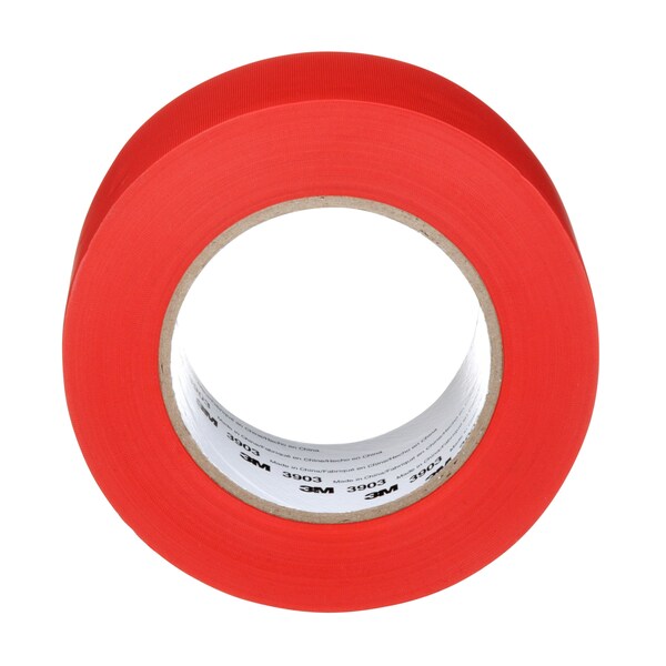 Duct Tape, 2 In x 50 yd, 6.5 mil, Red, Vinyl