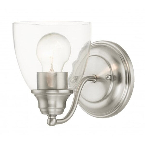 Brushed Nickel Vanity Sconce, 1 Light