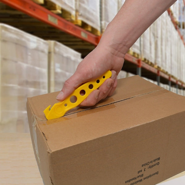 Saber-Safety Cutter, Yellow, PK50, Safety Blade, General Purpose