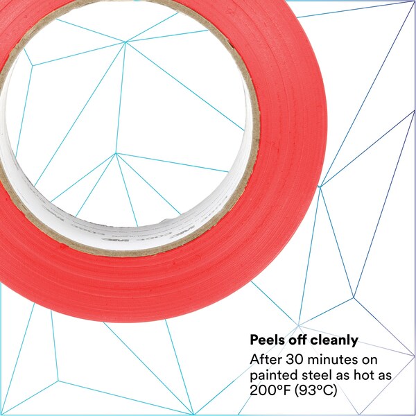 Duct Tape, 2 In x 50 yd, 6.5 mil, Red, Vinyl