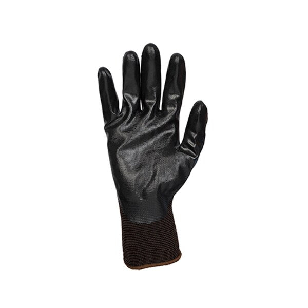Foam Nitrile Coated Gloves, Palm Coverage, Black, S, PR