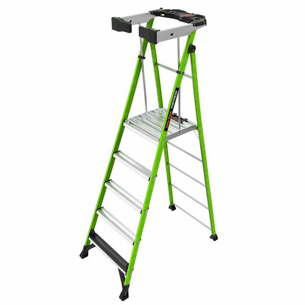 Platform Stepladder, 375 lb Cap., 5 ft H