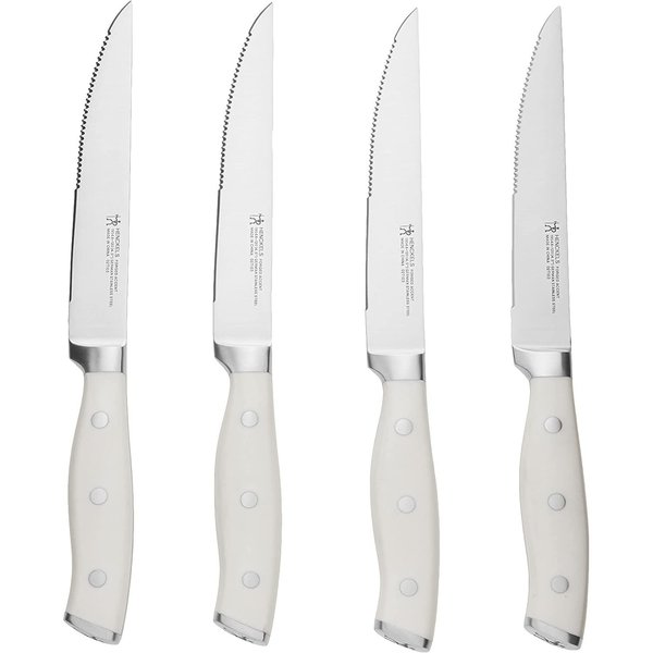 Forged Accent 4-pc Steak Knife Set, White