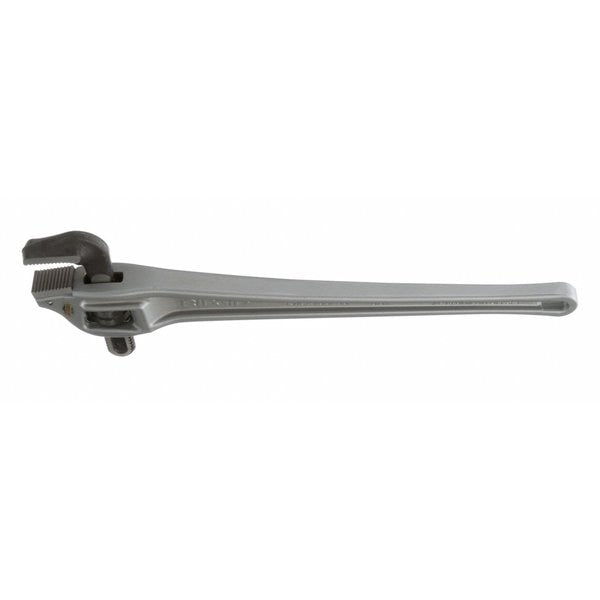 Pipe Wrench, Offset, Aluminum, 24 in L, 3 in Jaw Capacity