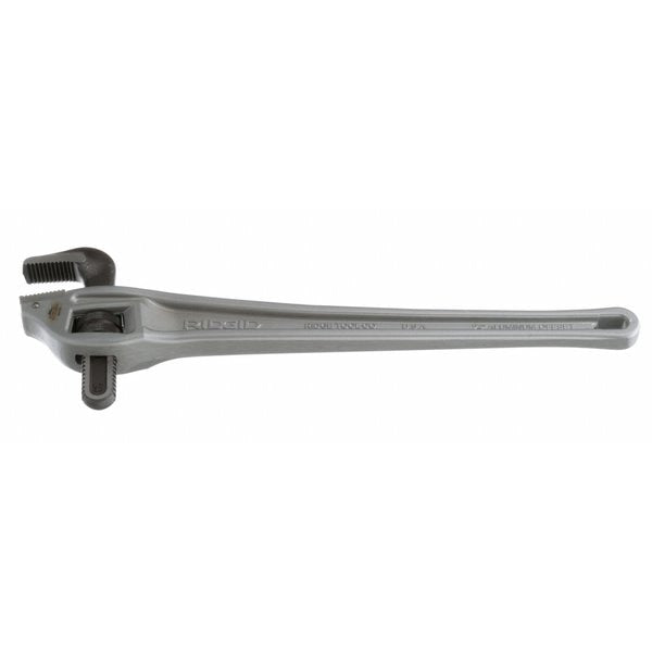 Pipe Wrench, Offset, Aluminum, 24 in L, 3 in Jaw Capacity