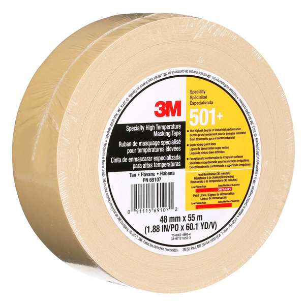 Masking Tape, Tan, 1-7/8 in. W, 7.3 mil