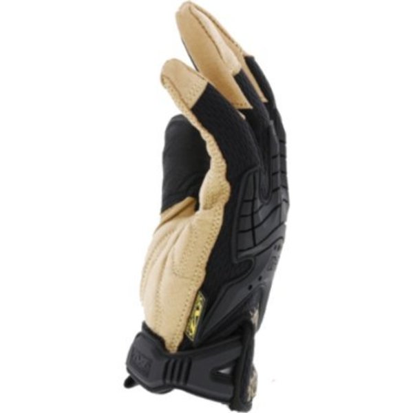 Mechanics Gloves, L, Black/Yellow, Single Layer, Spandex