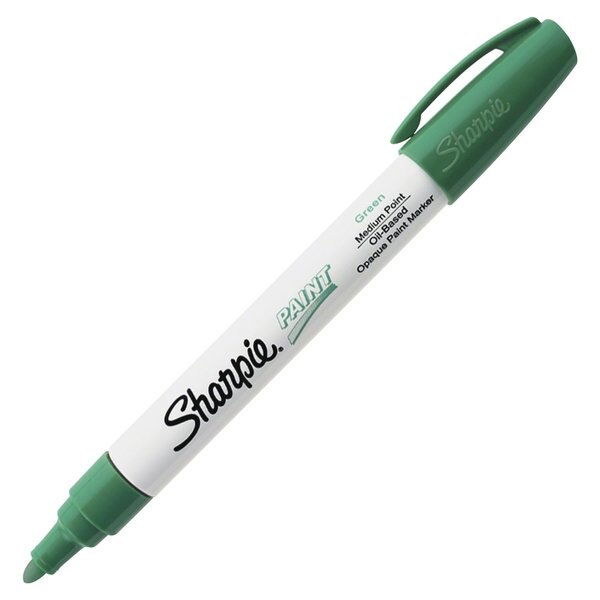 Paint Marker, Medium Point, Green, PK12