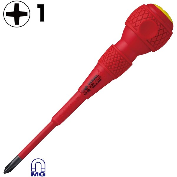 BALL GRIP Insulated Screwdriver No.200 +
