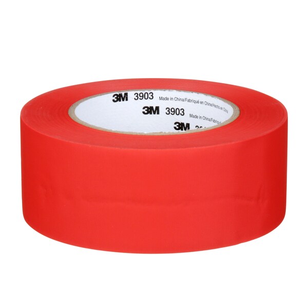 Duct Tape, 2 In x 50 yd, 6.5 mil, Red, Vinyl
