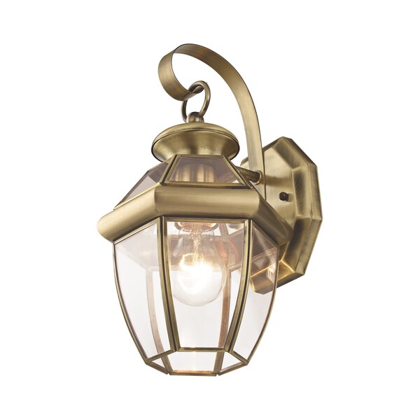Monterey 1 Light Antique Brass Outdoor W
