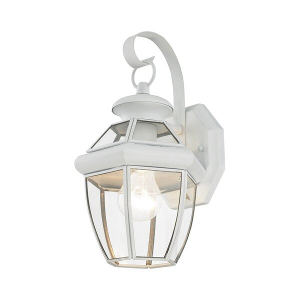 Monterey 1 Light White Outdoor Wall Lantern