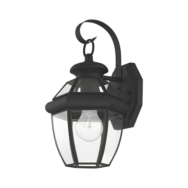 Monterey 1 Light Black Outdoor Wall Lantern