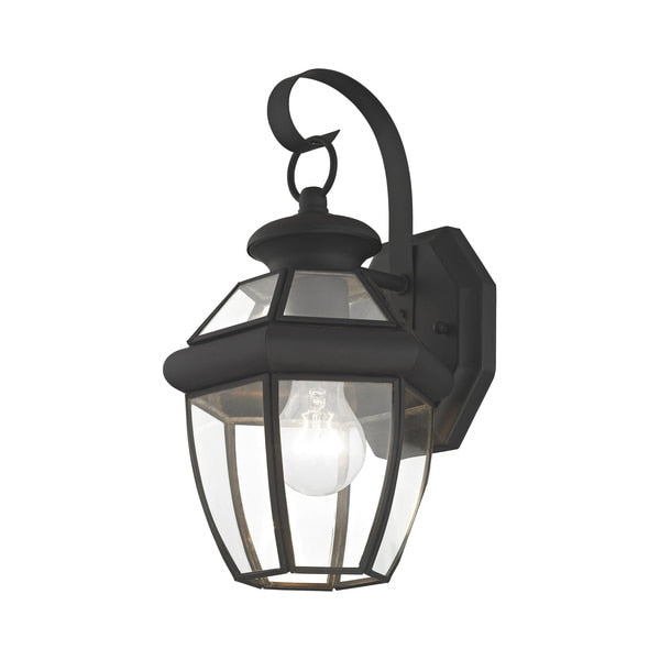 Monterey 1 Light Black Outdoor Wall Lantern