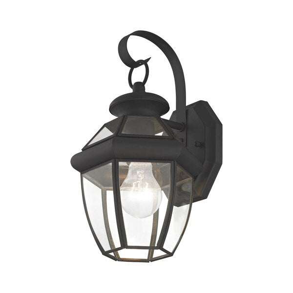 Monterey 1 Light Black Outdoor Wall Lantern