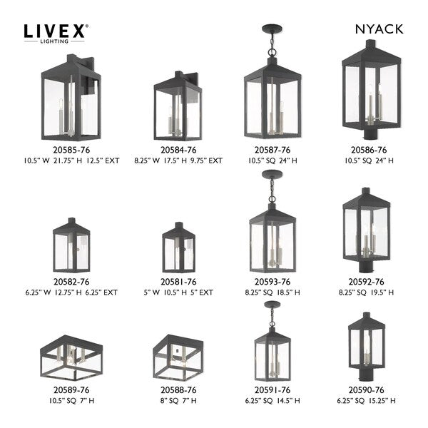 Nyack 1 Light Scandinavian Gray Outdoor Wall Lantern