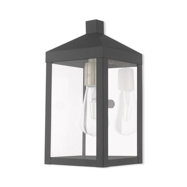 Nyack 1 Light Scandinavian Gray Outdoor Wall Lantern