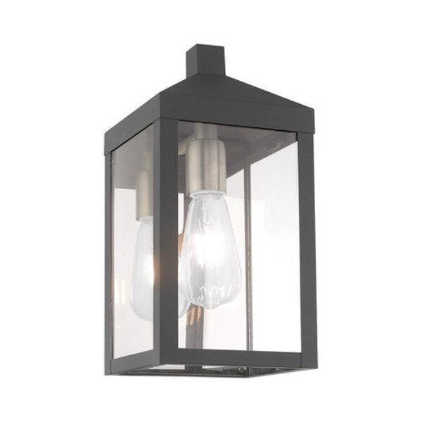 Nyack 1 Light Scandinavian Gray Outdoor Wall Lantern