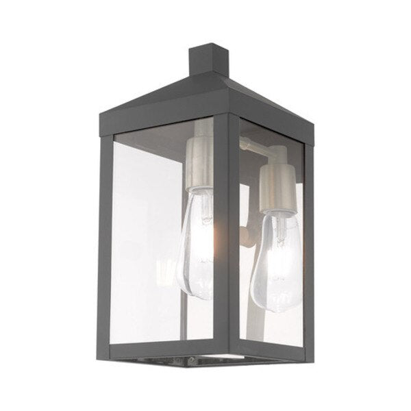 Nyack 1 Light Scandinavian Gray Outdoor Wall Lantern