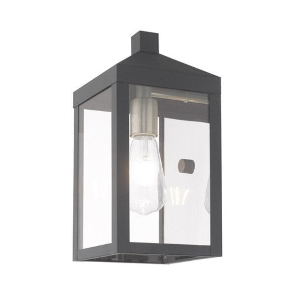 Nyack 1 Light Scandinavian Gray Outdoor Wall Lantern