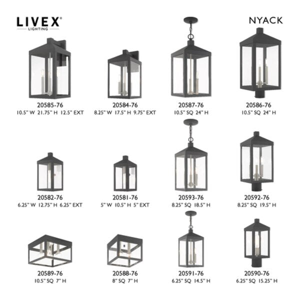 Nyack 1 Light Scandinavian Gray Outdoor Wall Lantern