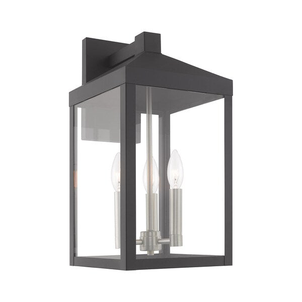 Nyack 3 Light Scandinavian Gray Outdoor