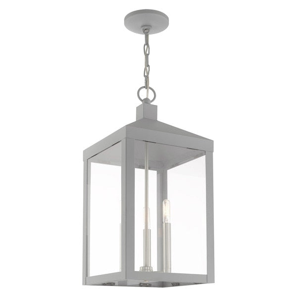 Nyack 3 Light Nordic Gray Outdoor Pendant Lantern