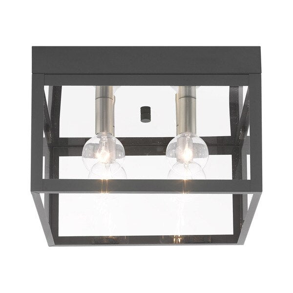 Nyack 4 Light Scandinavian Gray Outdoor Ceiling Mount