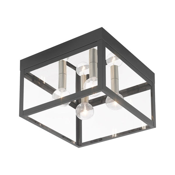 Nyack 4 Light Scandinavian Gray Outdoor Ceiling Mount