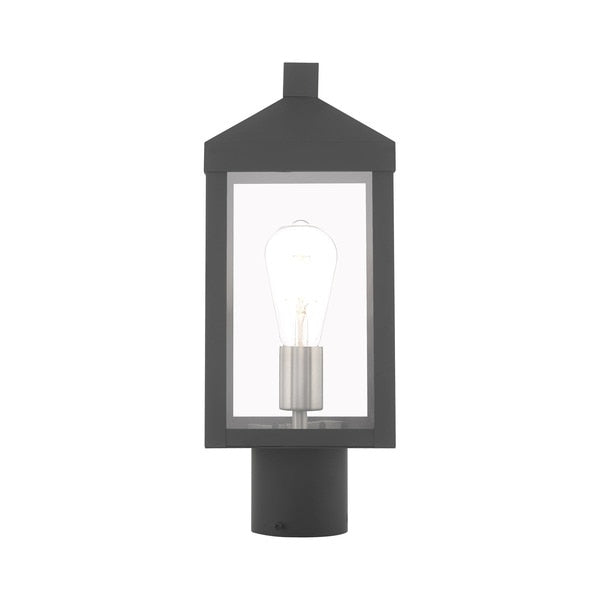 Nyack 1 Light Scandinavian Gray Outdoor Post Top Lantern
