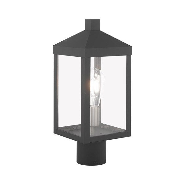 Nyack 1 Light Scandinavian Gray Outdoor Post Top Lantern