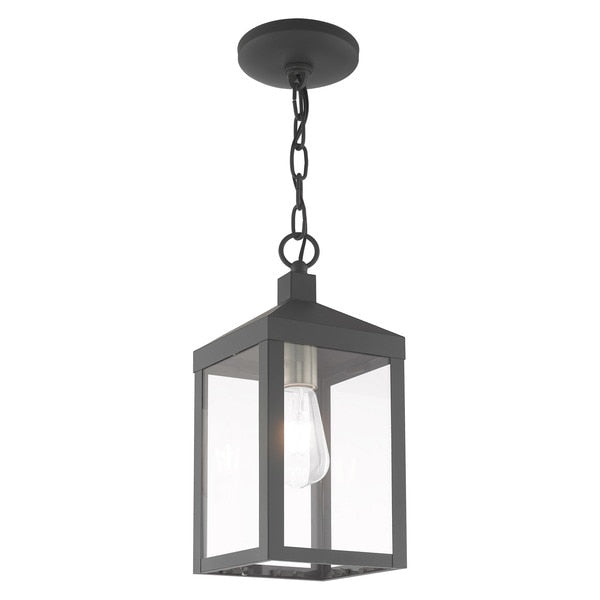 Nyack 1 Light Scandinavian Gray Outdoor Pendant Lantern