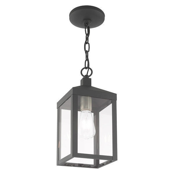 Nyack 1 Light Scandinavian Gray Outdoor Pendant Lantern