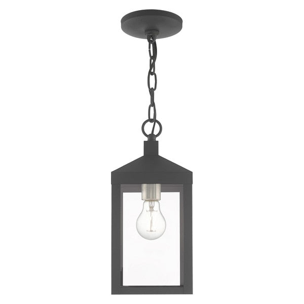 Nyack 1 Light Scandinavian Gray Outdoor Pendant Lantern