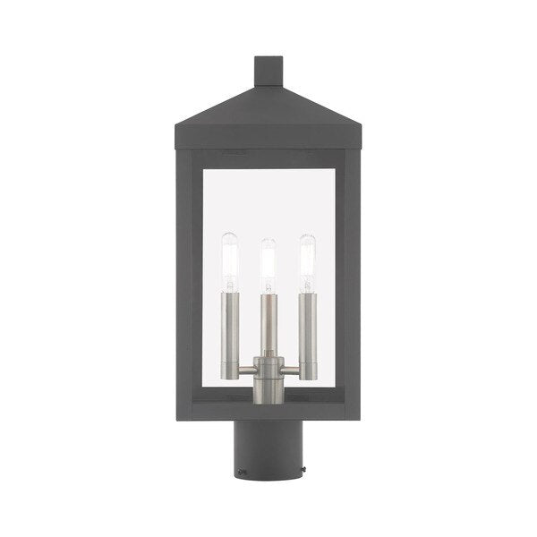 Nyack 3 Light Scandinavian Gray Outdoor
