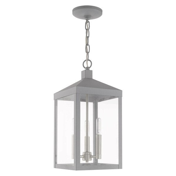 Nyack 3 Light Nordic Gray Outdoor Pendant Lantern